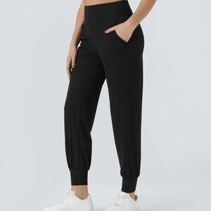 Halara Women's Black Drawstring Jogger Pants with Cinched Ankle